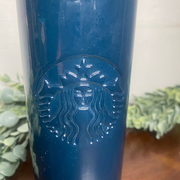 STARBUCKS NAVY BLUE TUMBLER WITH SCREW TOP - Picture 4 of 4